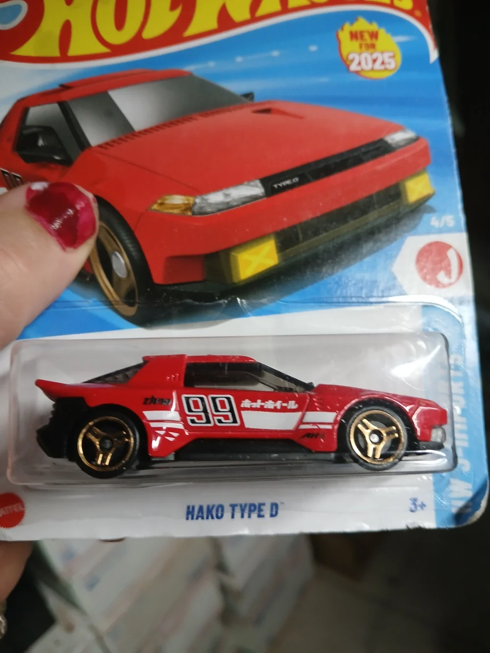 Hot Wheels Hako Type D in red from the 2025 HW J-Imports series (number 4/5, col